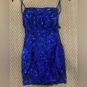 blue homecoming dress